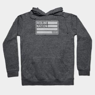 Redline Nation - Staff Car U.S. Army (White on Black) Hoodie